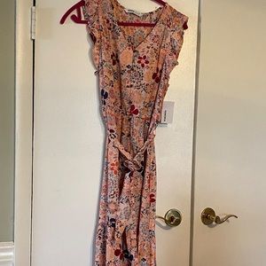 Floral print midi dress